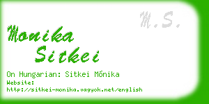 monika sitkei business card