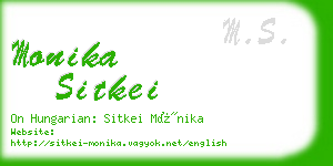 monika sitkei business card